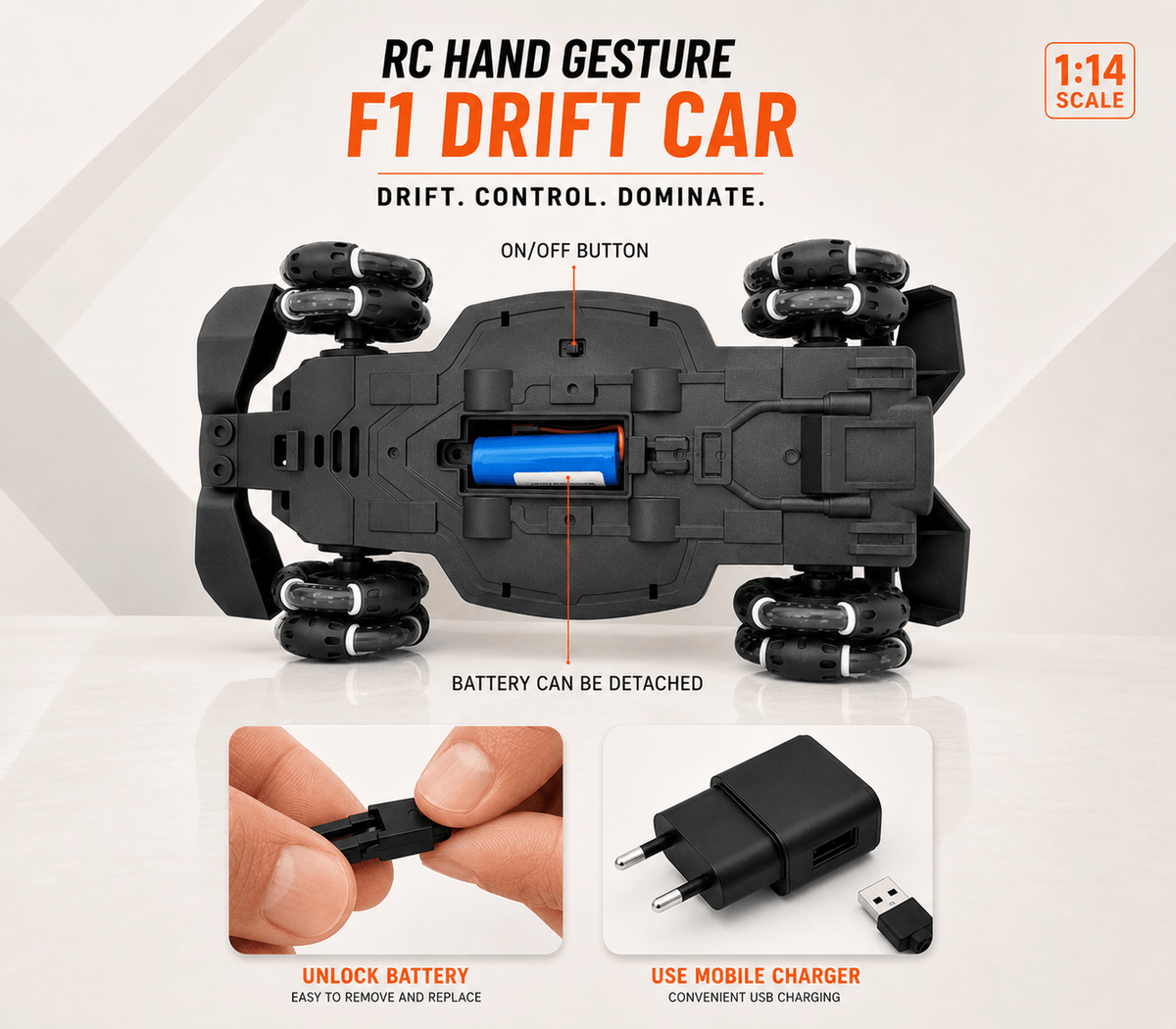 RC Hand Gesture F1 Drift Car - InnerKid