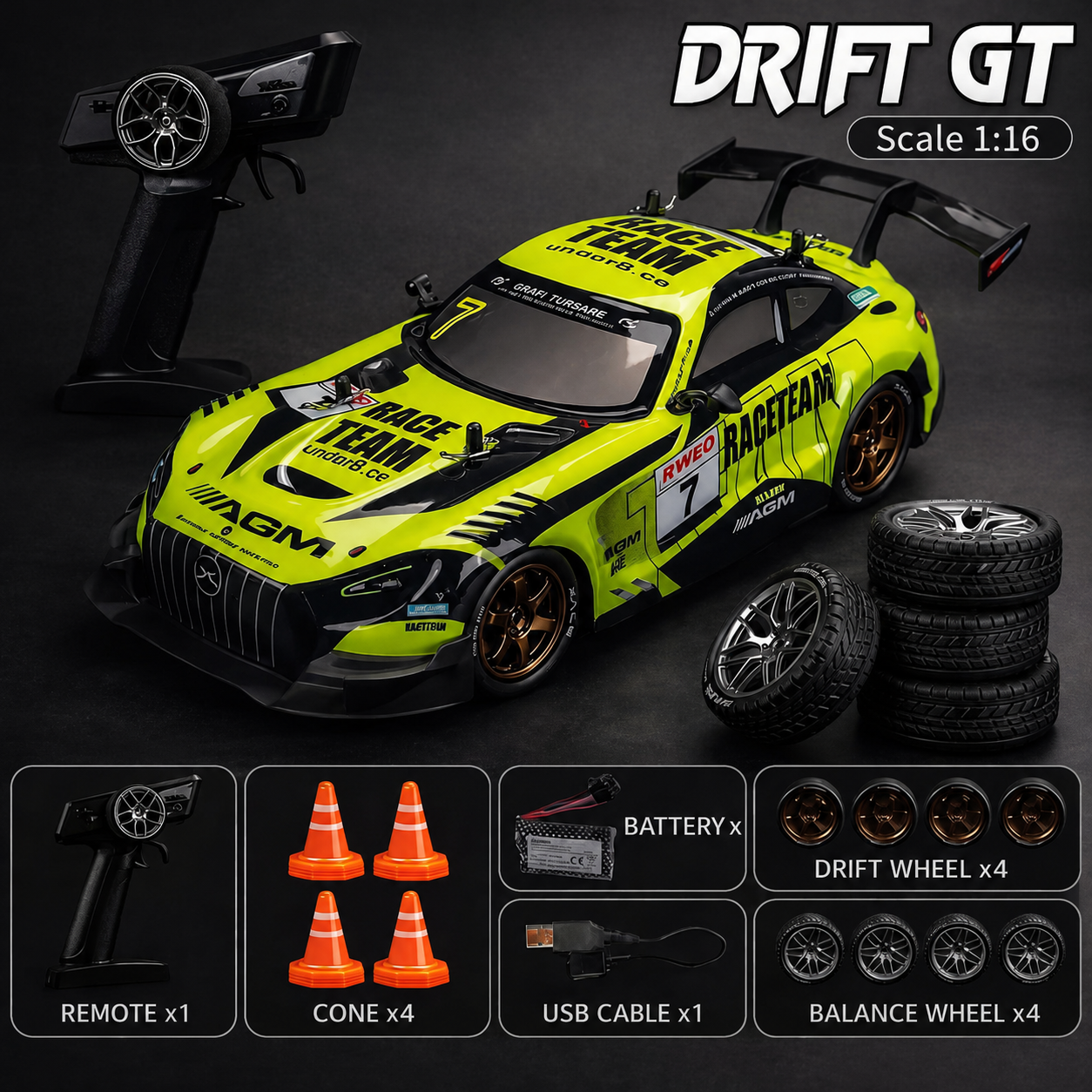 RS Pro Drift RC Car (1:16)